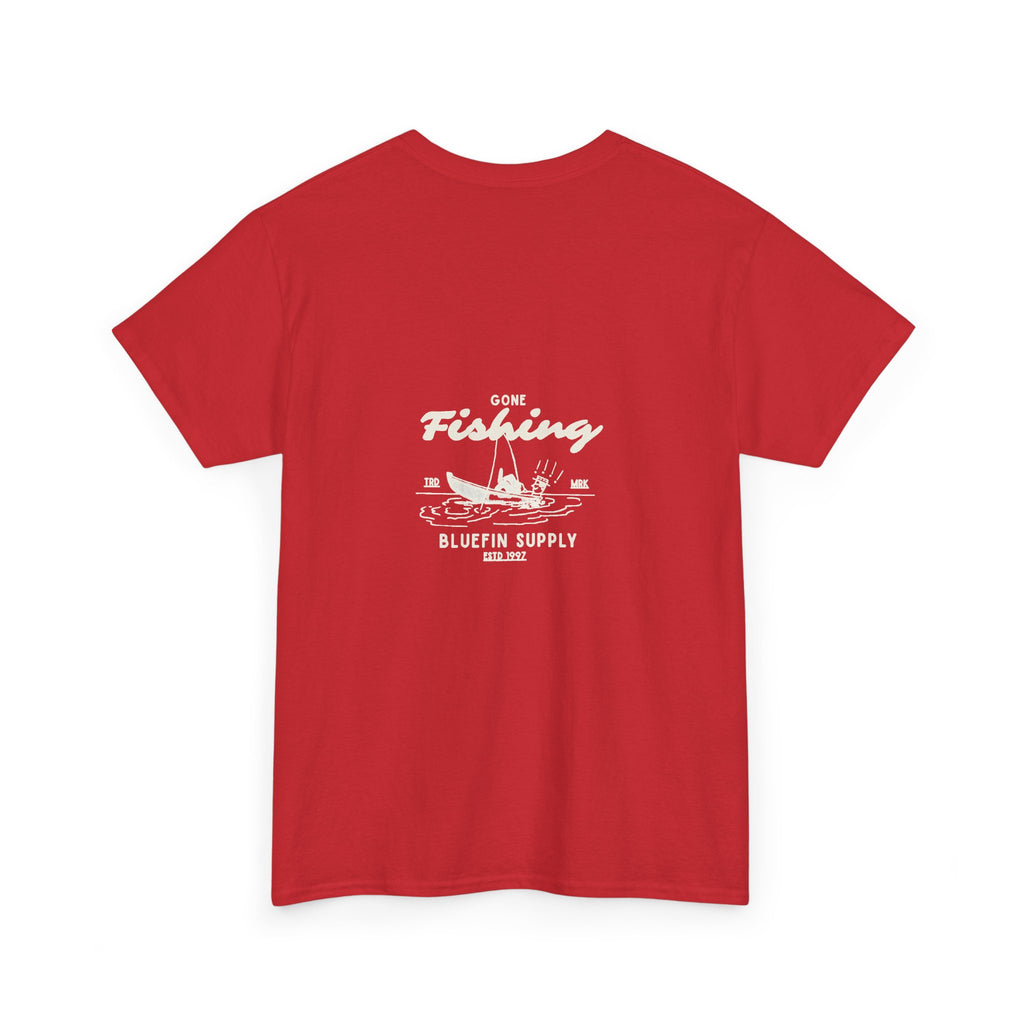 Fishing Tee — 'Gone Fishing' Graphic Cotton Shirt