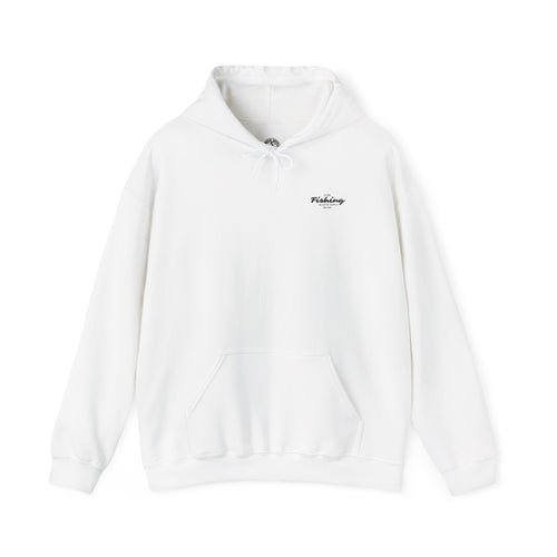 Fishing Graphic Hoodie — 'Gone Fishing' Boat & Fish Back Print