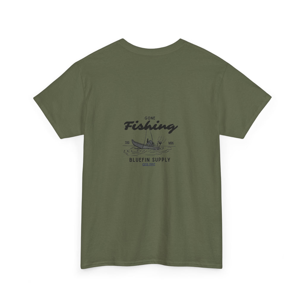 Fishing Graphic Tee — “Gone Fishing” Bluefin Supply T‑Shirt
