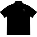 Sideline Polo — Classic Black Embroidered Logo Golf Polo