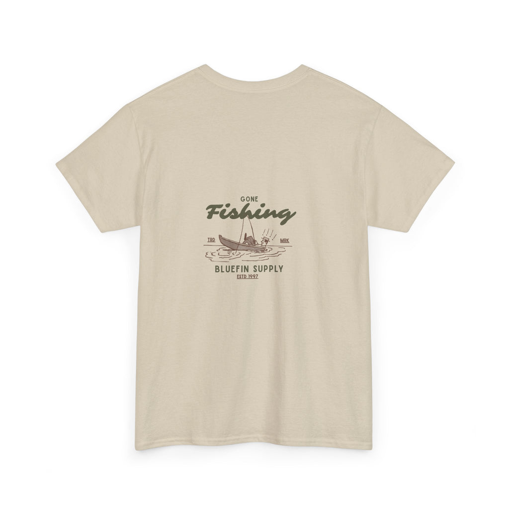 Fishing T-Shirt — 'Gone Fishing' Graphic Tee (Bluefin Supply)