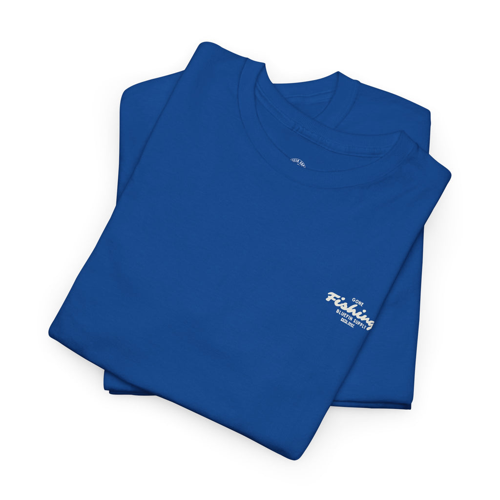 Fishing Tee — 'Gone Fishing' Graphic Cotton Shirt