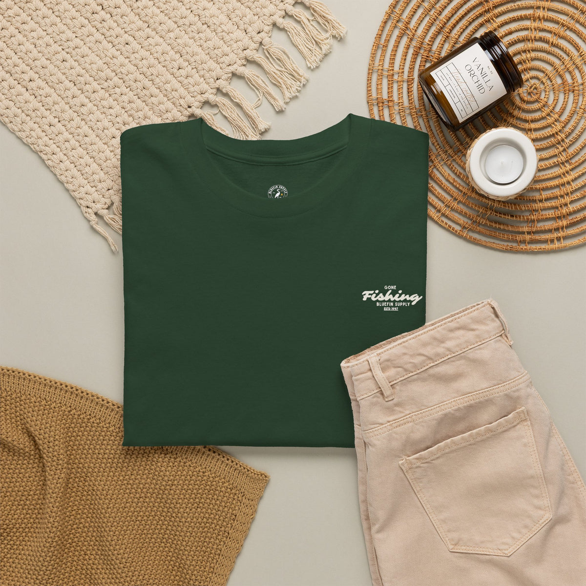 Fishing Tee — 'Gone Fishing' Graphic Cotton Shirt