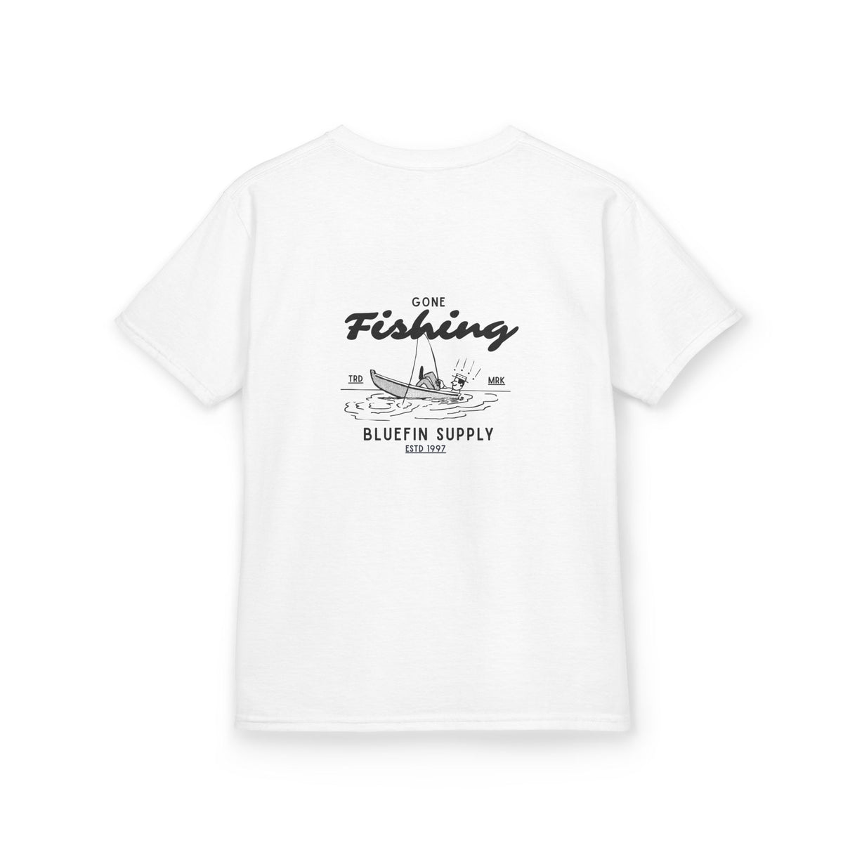 Kids Fishing T-Shirt — "Gone Fishing" Boat Graphic