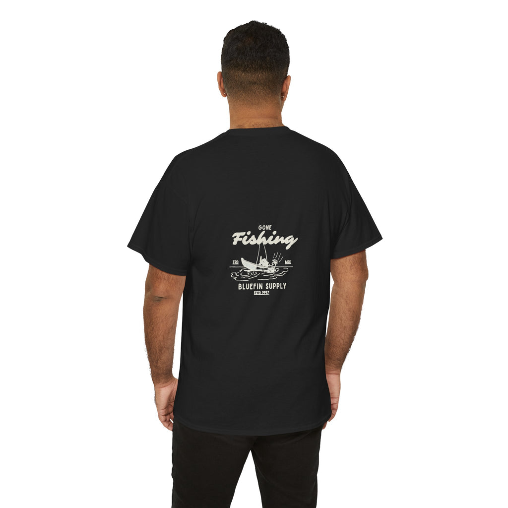 Fishing Tee — 'Gone Fishing' Graphic Cotton Shirt