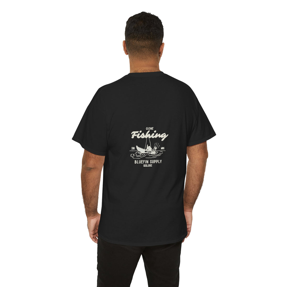 Fishing Tee — 'Gone Fishing' Graphic Cotton Shirt