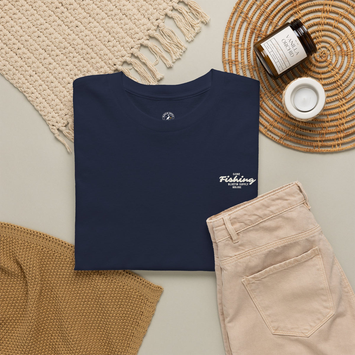 Fishing Tee — 'Gone Fishing' Graphic Cotton Shirt