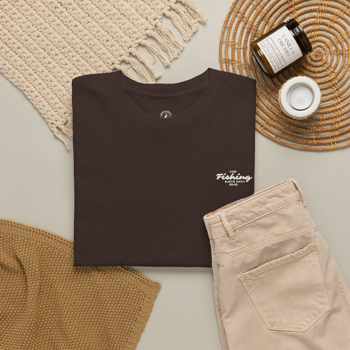 Fishing Tee — 'Gone Fishing' Graphic Cotton Shirt