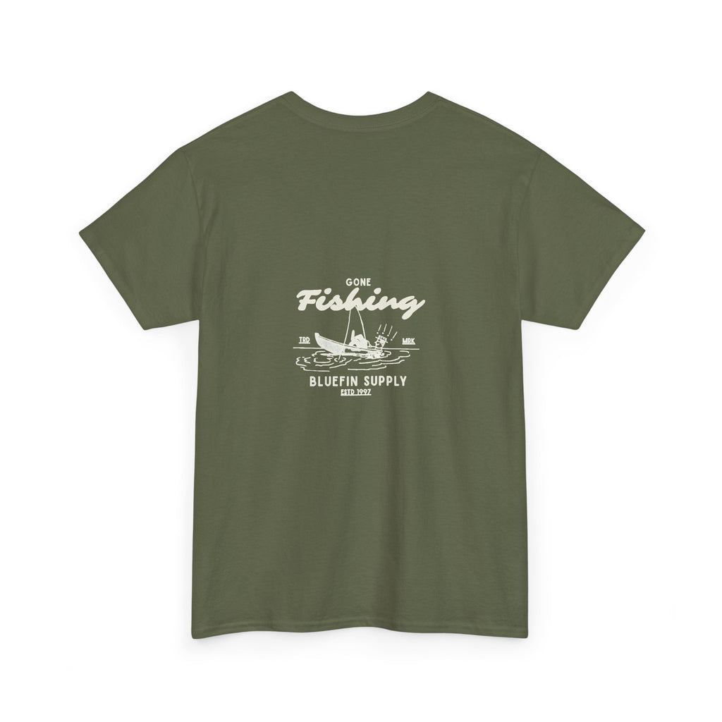 Fishing Tee — 'Gone Fishing' Graphic Cotton Shirt