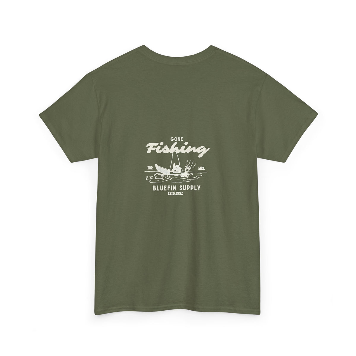 Fishing Tee — 'Gone Fishing' Graphic Cotton Shirt
