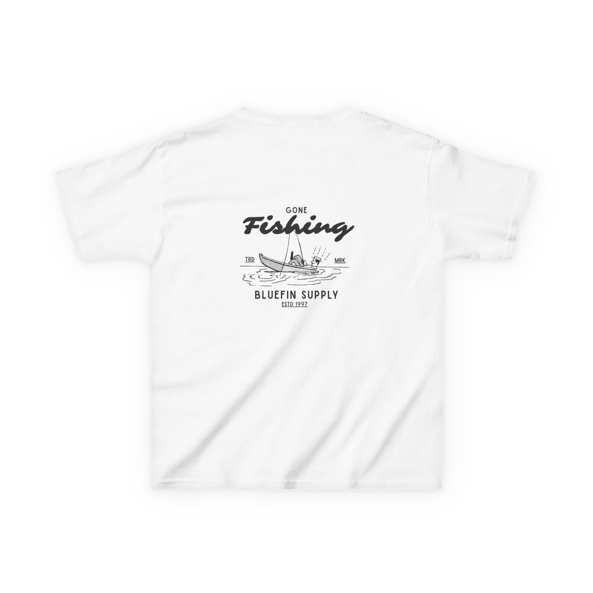 Kids Fishing T-Shirt — "Gone Fishing" Boat Graphic