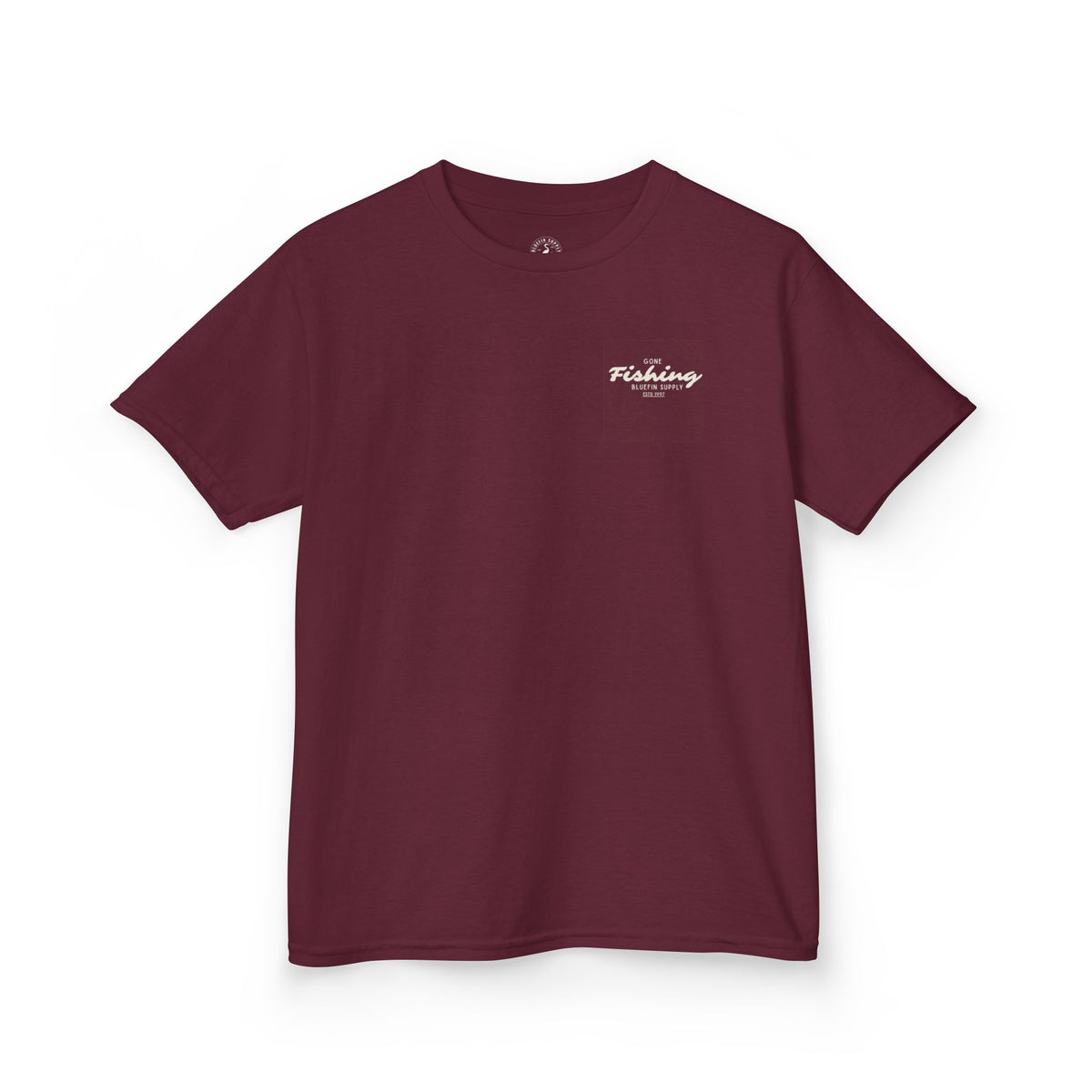 Kids Fishing Tee — "Gone Fishing" Boat Graphic Kids Shirt
