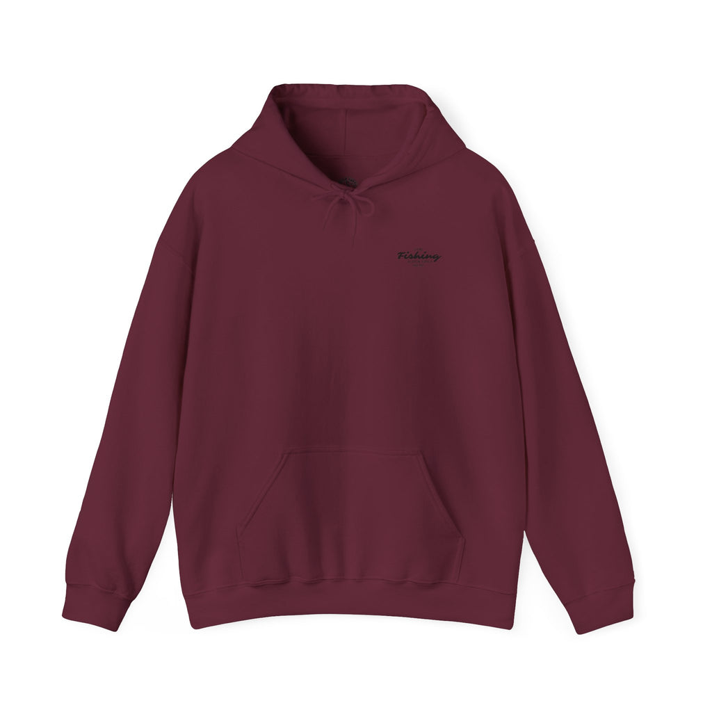 Fishing Graphic Hoodie — 'Gone Fishing' Boat & Fish Back Print