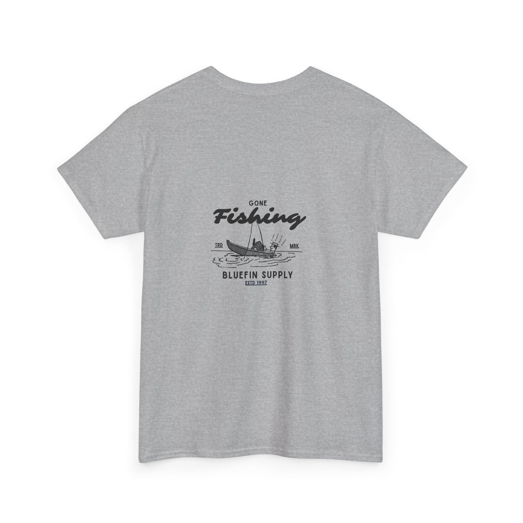 Fishing Graphic Tee — “Gone Fishing” Bluefin Supply T‑Shirt