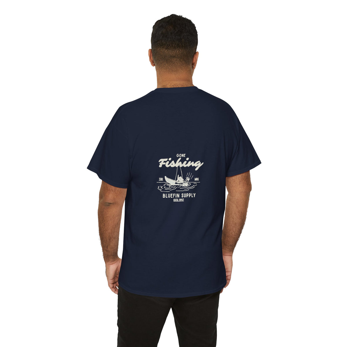 Fishing Tee — 'Gone Fishing' Graphic Cotton Shirt