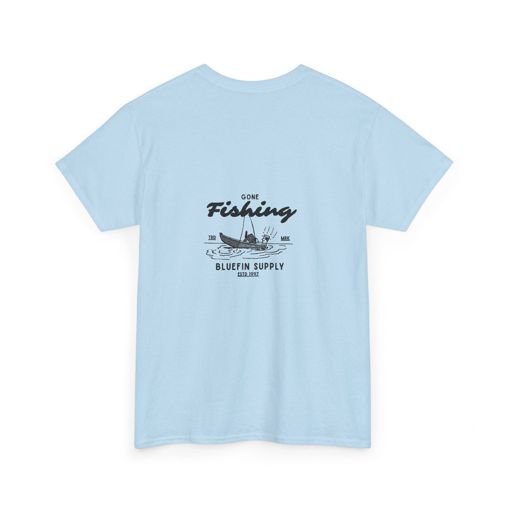Fishing Graphic Tee — “Gone Fishing” Bluefin Supply T‑Shirt