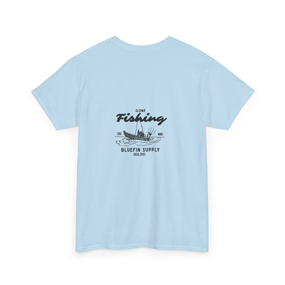 Fishing Graphic Tee — “Gone Fishing” Bluefin Supply T‑Shirt
