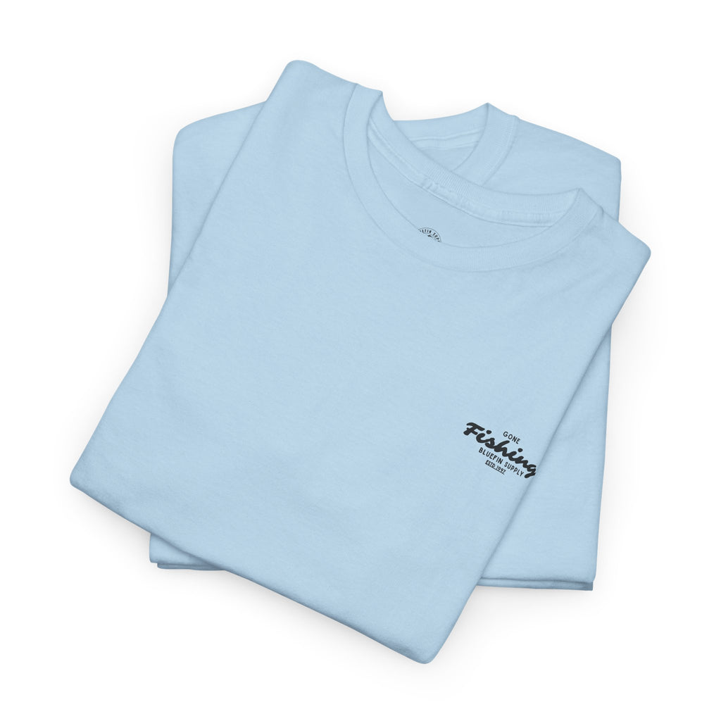 Fishing Graphic Tee — “Gone Fishing” Bluefin Supply T‑Shirt