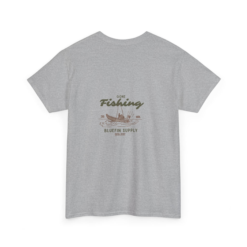 Fishing T-Shirt — 'Gone Fishing' Graphic Tee (Bluefin Supply)
