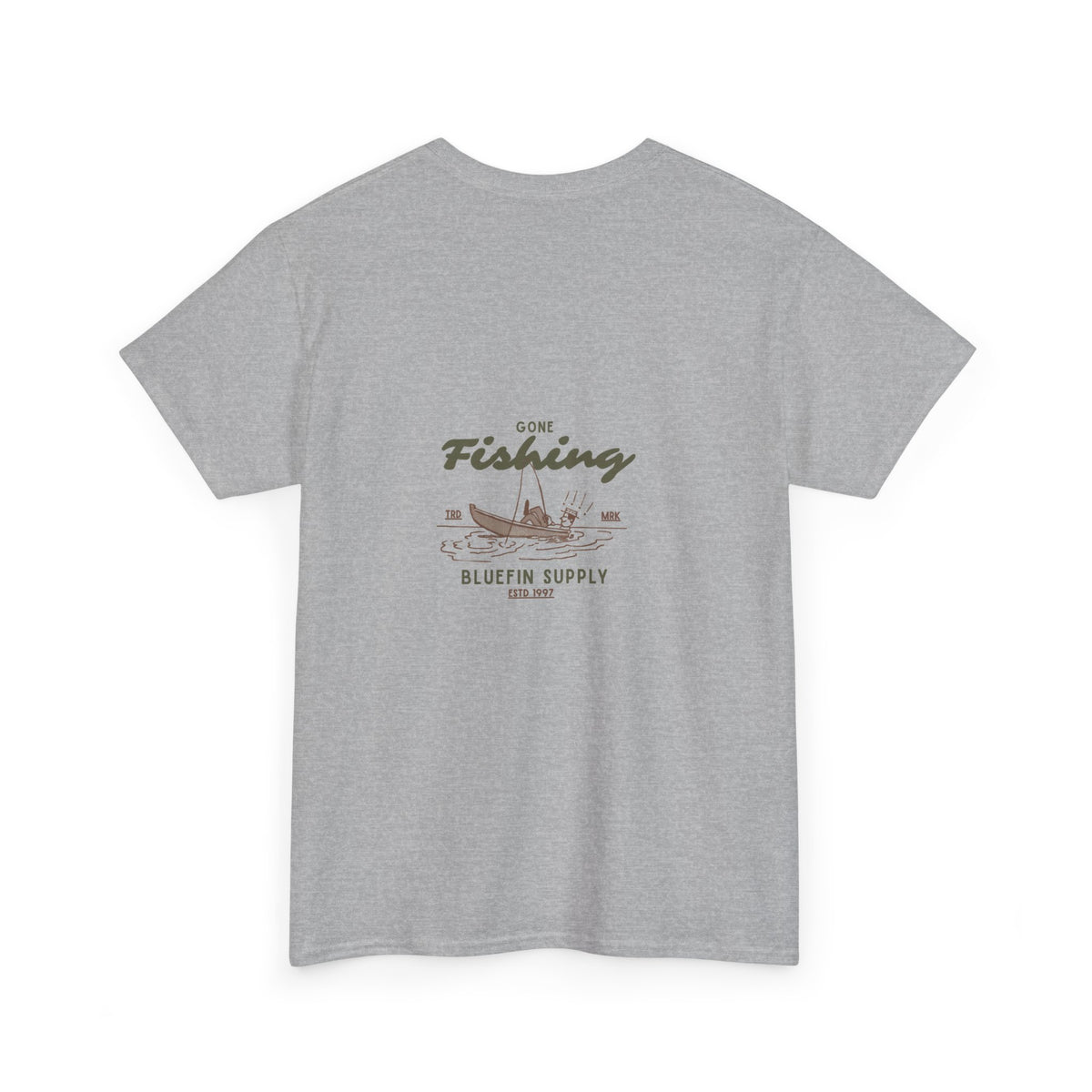 Fishing T-Shirt — 'Gone Fishing' Graphic Tee (Bluefin Supply)