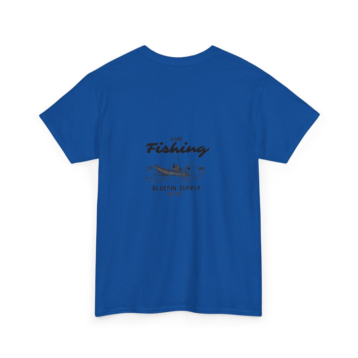 Fishing Graphic Tee — “Gone Fishing” Bluefin Supply T‑Shirt