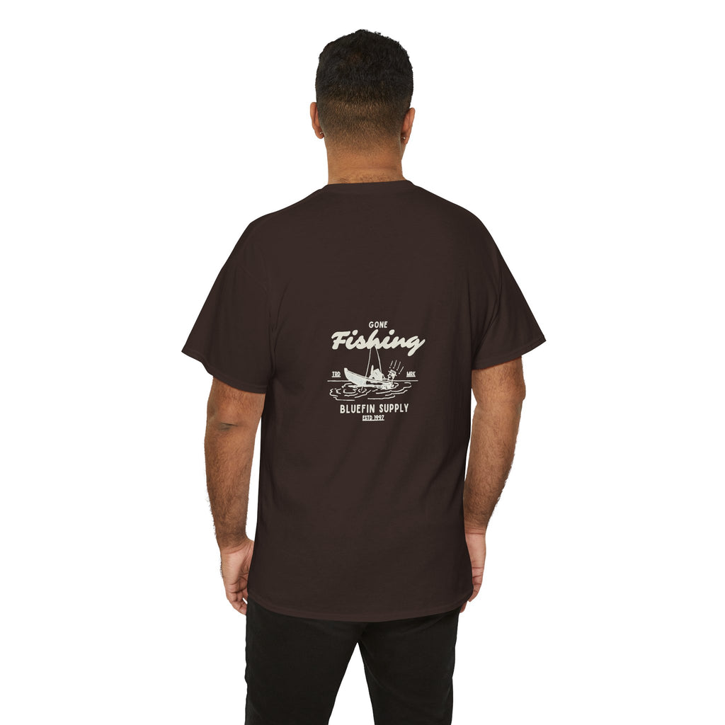 Fishing Tee — 'Gone Fishing' Graphic Cotton Shirt