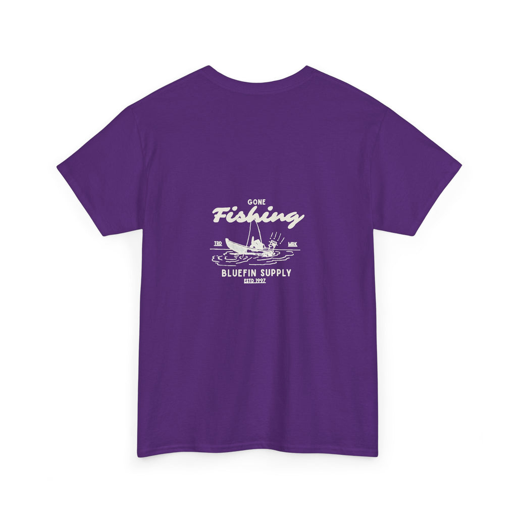 Fishing Tee — 'Gone Fishing' Graphic Cotton Shirt