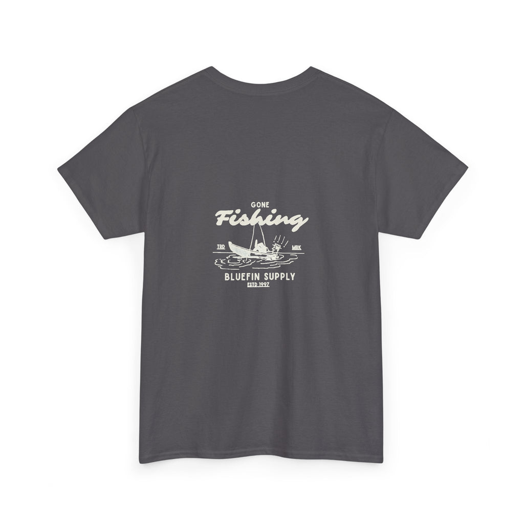 Fishing Tee — 'Gone Fishing' Graphic Cotton Shirt