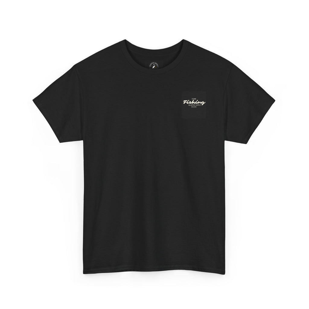 Gone Fishing T‑Shirt — Vintage Boat & Rods Graphic Tee (Bluefin Supply)