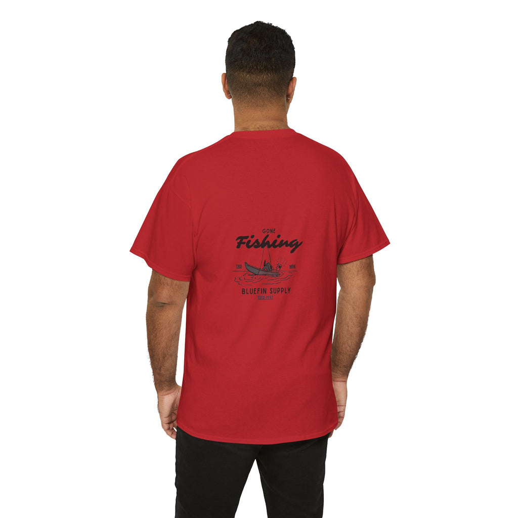 Fishing Graphic Tee — “Gone Fishing” Bluefin Supply T‑Shirt