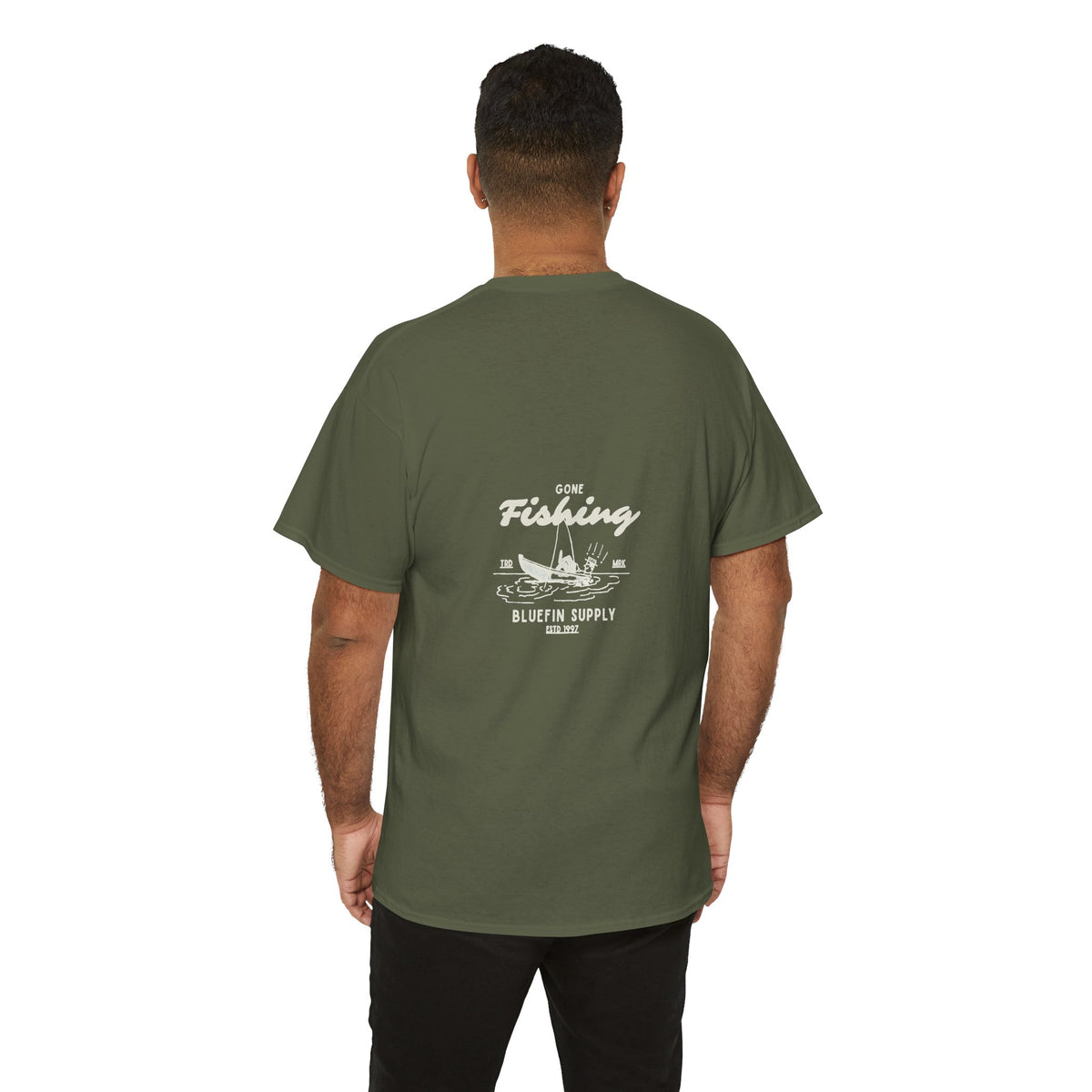 Fishing Tee — 'Gone Fishing' Graphic Cotton Shirt