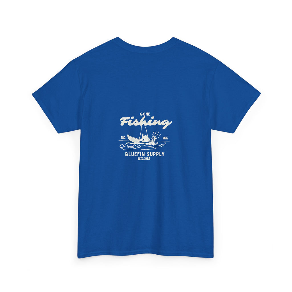 Fishing Tee — 'Gone Fishing' Graphic Cotton Shirt