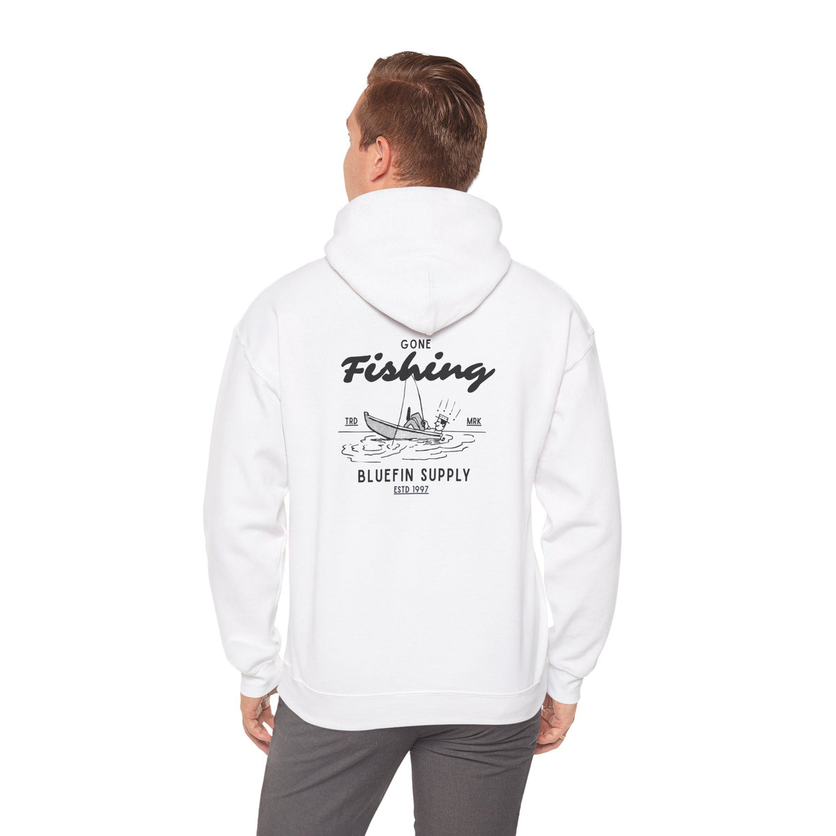 Fishing Hoodie — Bluefin Supply Vintage Boat Graphic Pullover