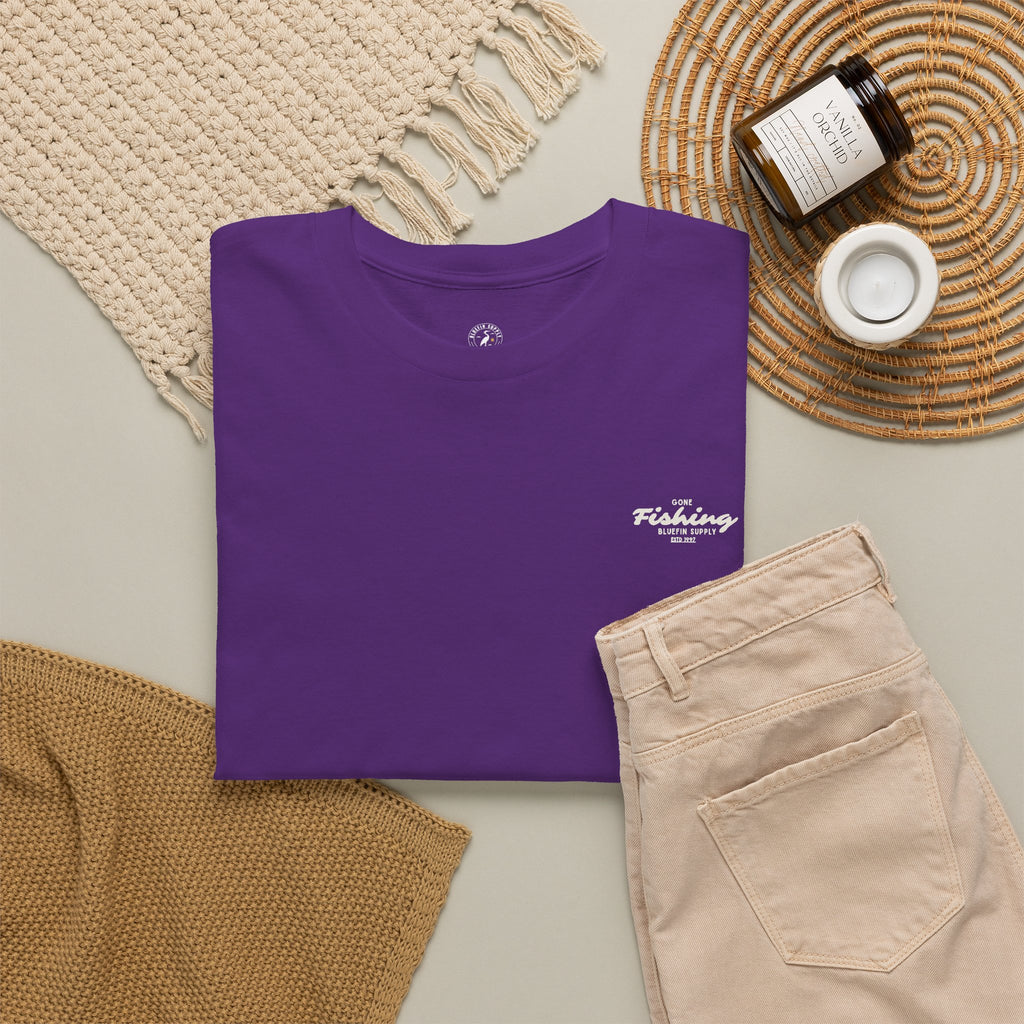 Fishing Tee — 'Gone Fishing' Graphic Cotton Shirt
