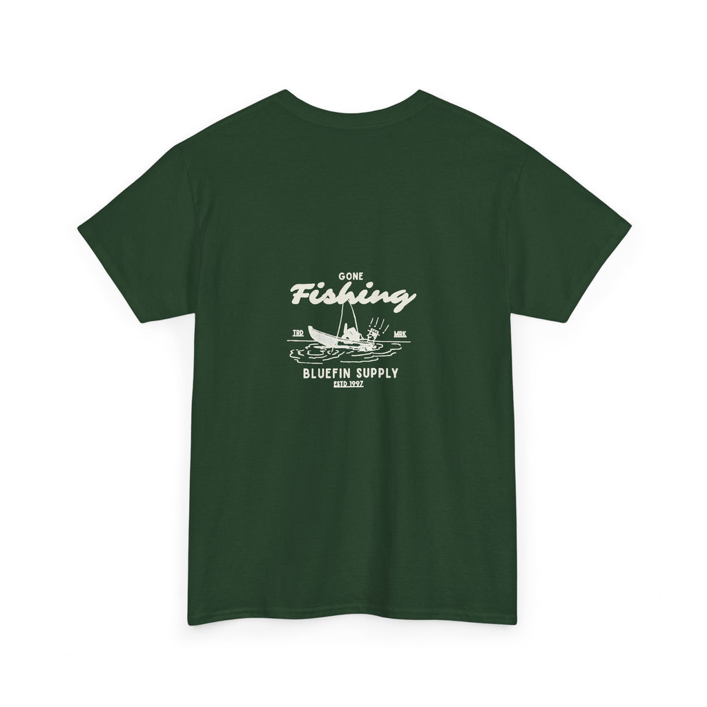 Fishing Tee — 'Gone Fishing' Graphic Cotton Shirt