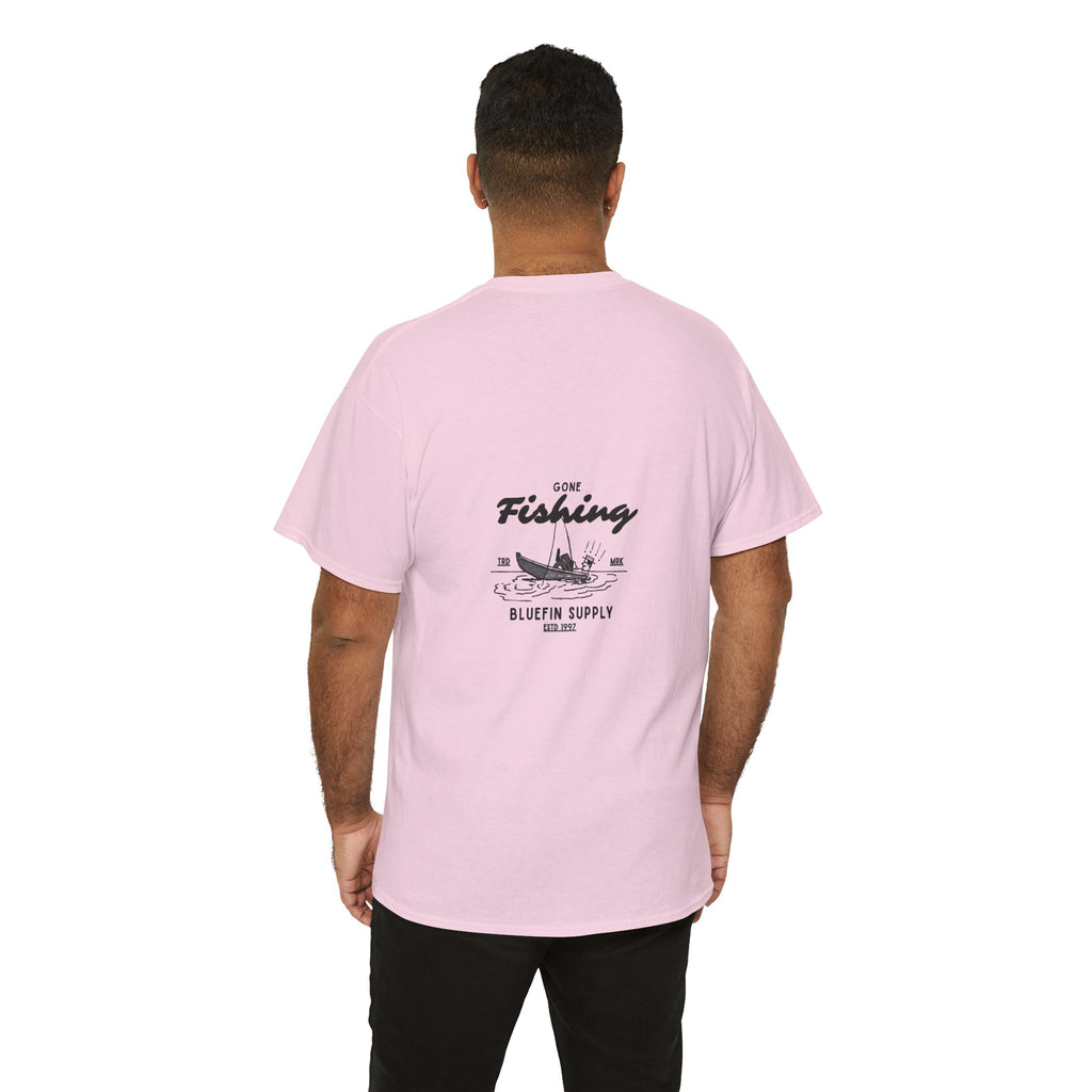 Fishing Graphic Tee — “Gone Fishing” Bluefin Supply T‑Shirt