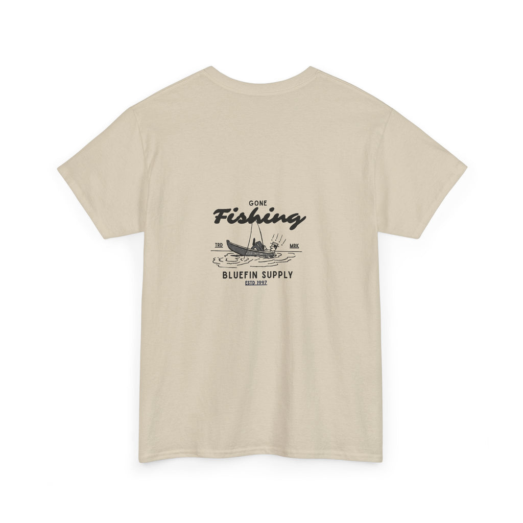 Fishing Graphic Tee — “Gone Fishing” Bluefin Supply T‑Shirt