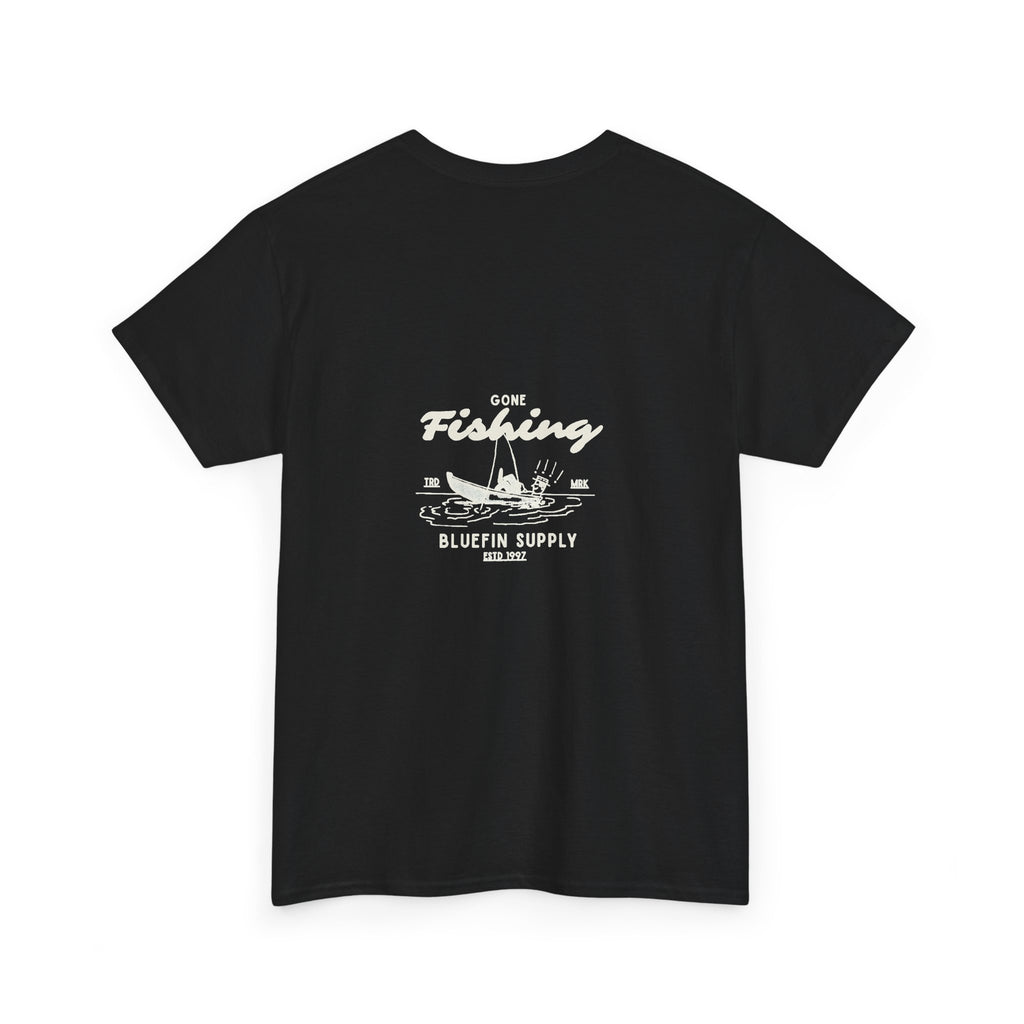 Fishing Tee — 'Gone Fishing' Graphic Cotton Shirt