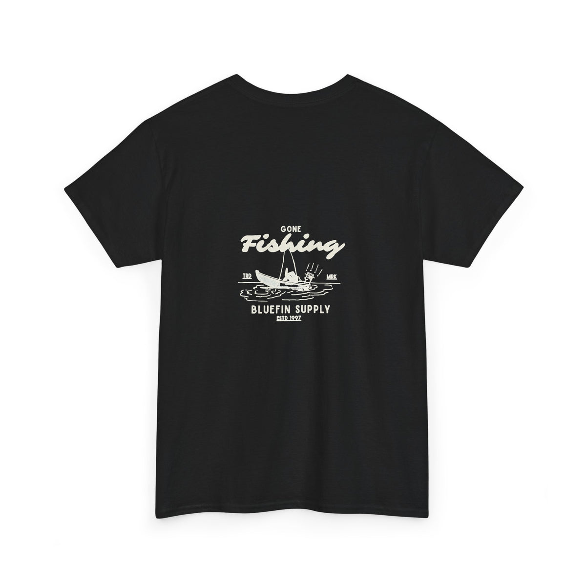 Fishing Tee — 'Gone Fishing' Graphic Cotton Shirt