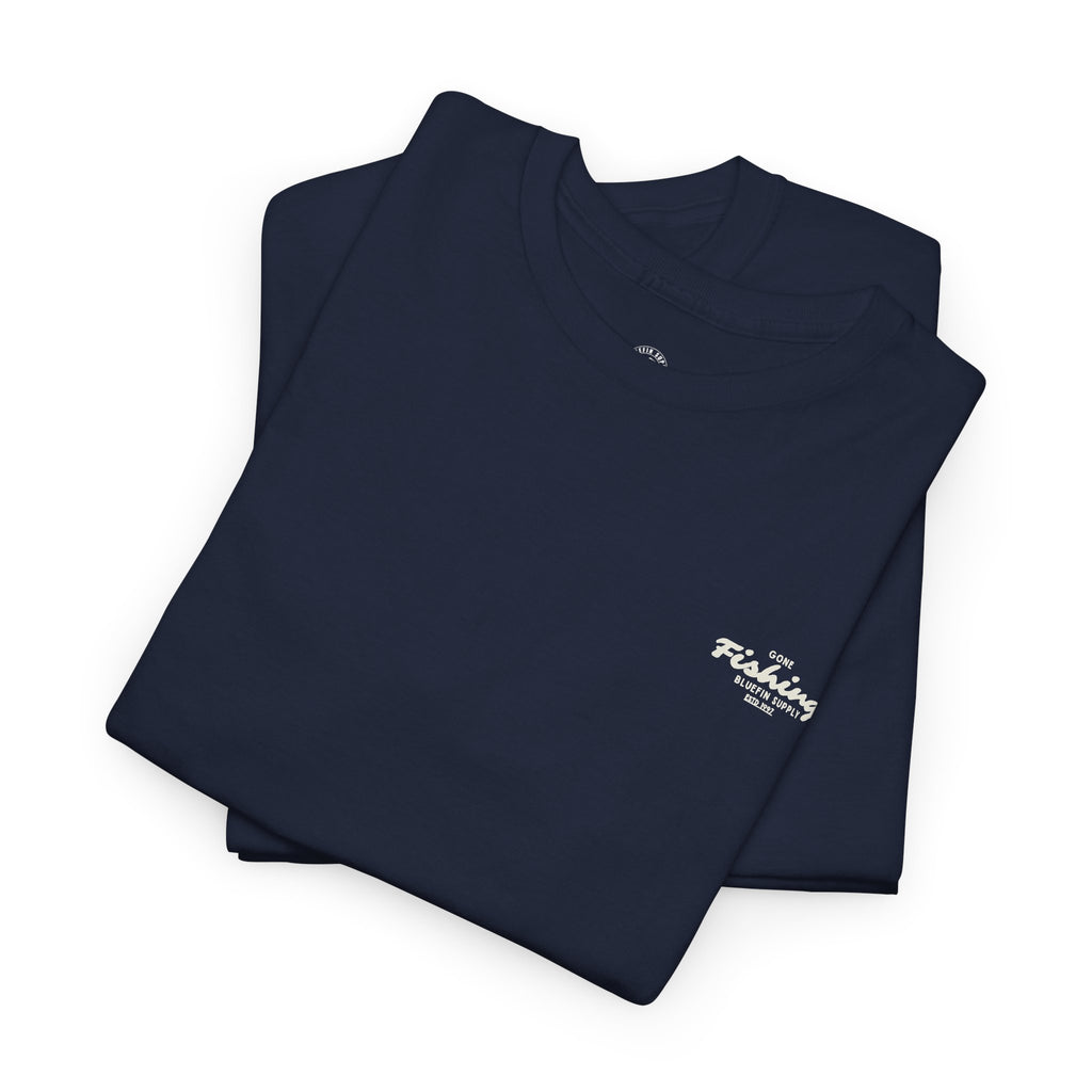 Fishing Tee — 'Gone Fishing' Graphic Cotton Shirt