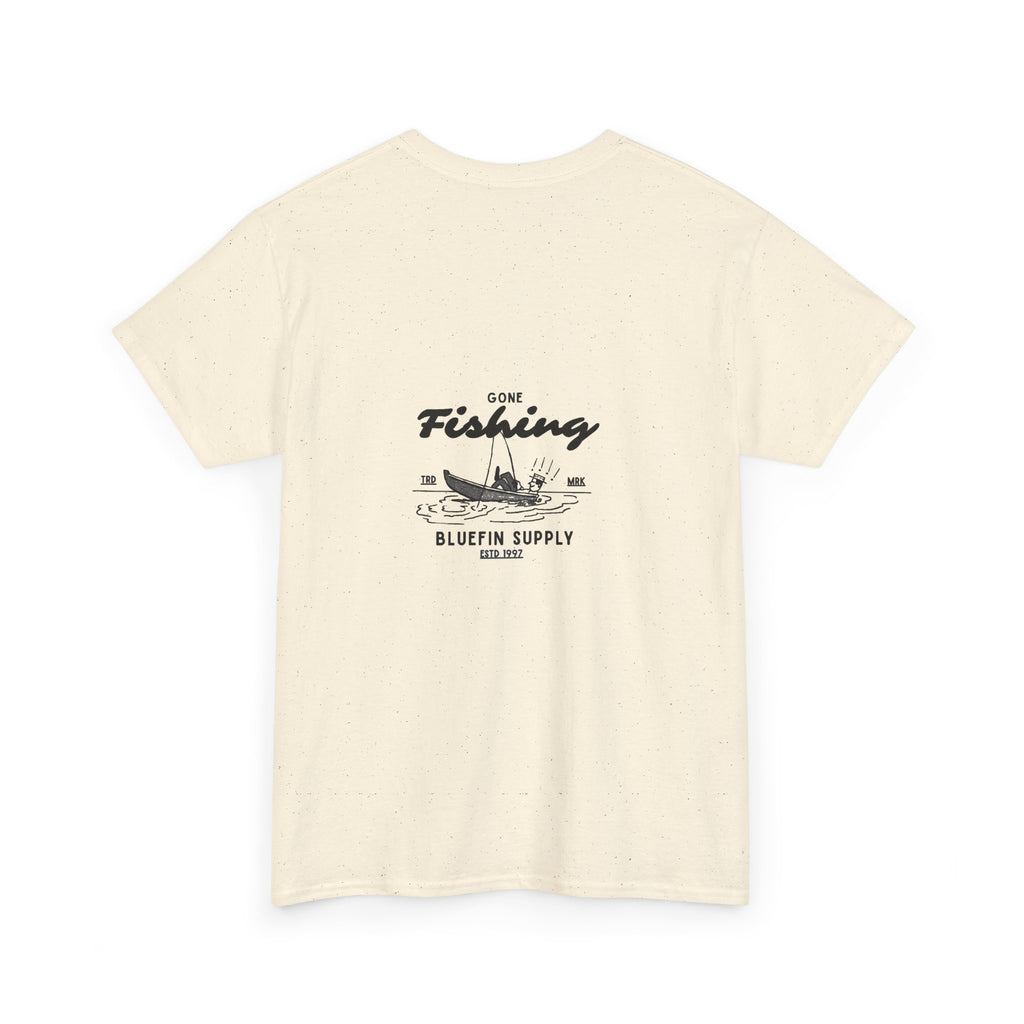 Fishing Graphic Tee — “Gone Fishing” Bluefin Supply T‑Shirt