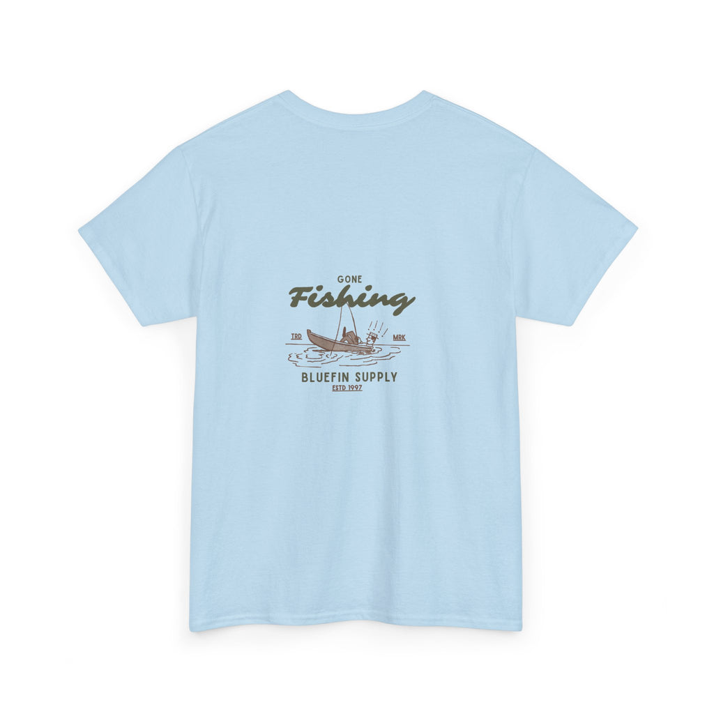 Fishing T-Shirt — 'Gone Fishing' Graphic Tee (Bluefin Supply)