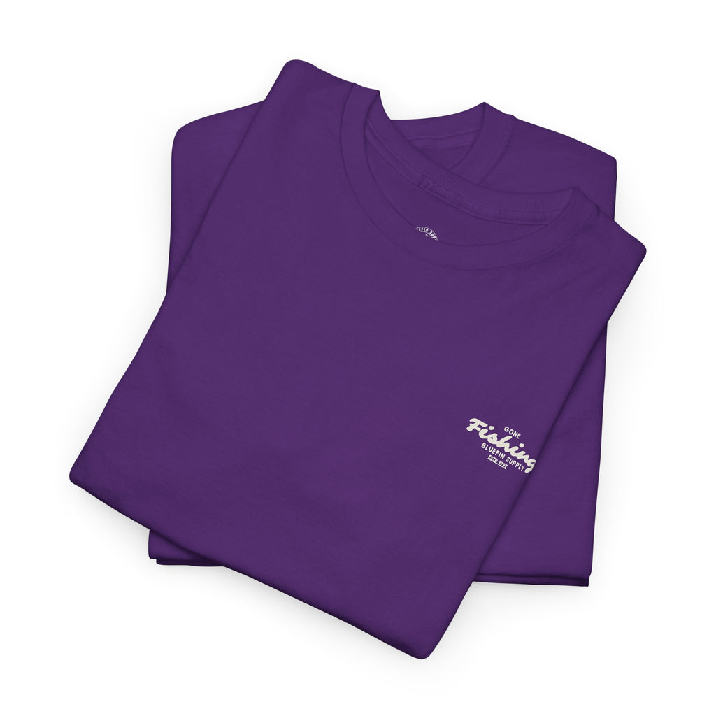Fishing Tee — 'Gone Fishing' Graphic Cotton Shirt