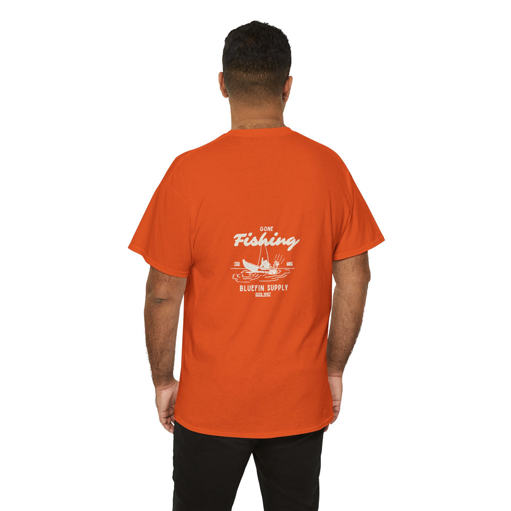 Fishing Tee — 'Gone Fishing' Graphic Cotton Shirt