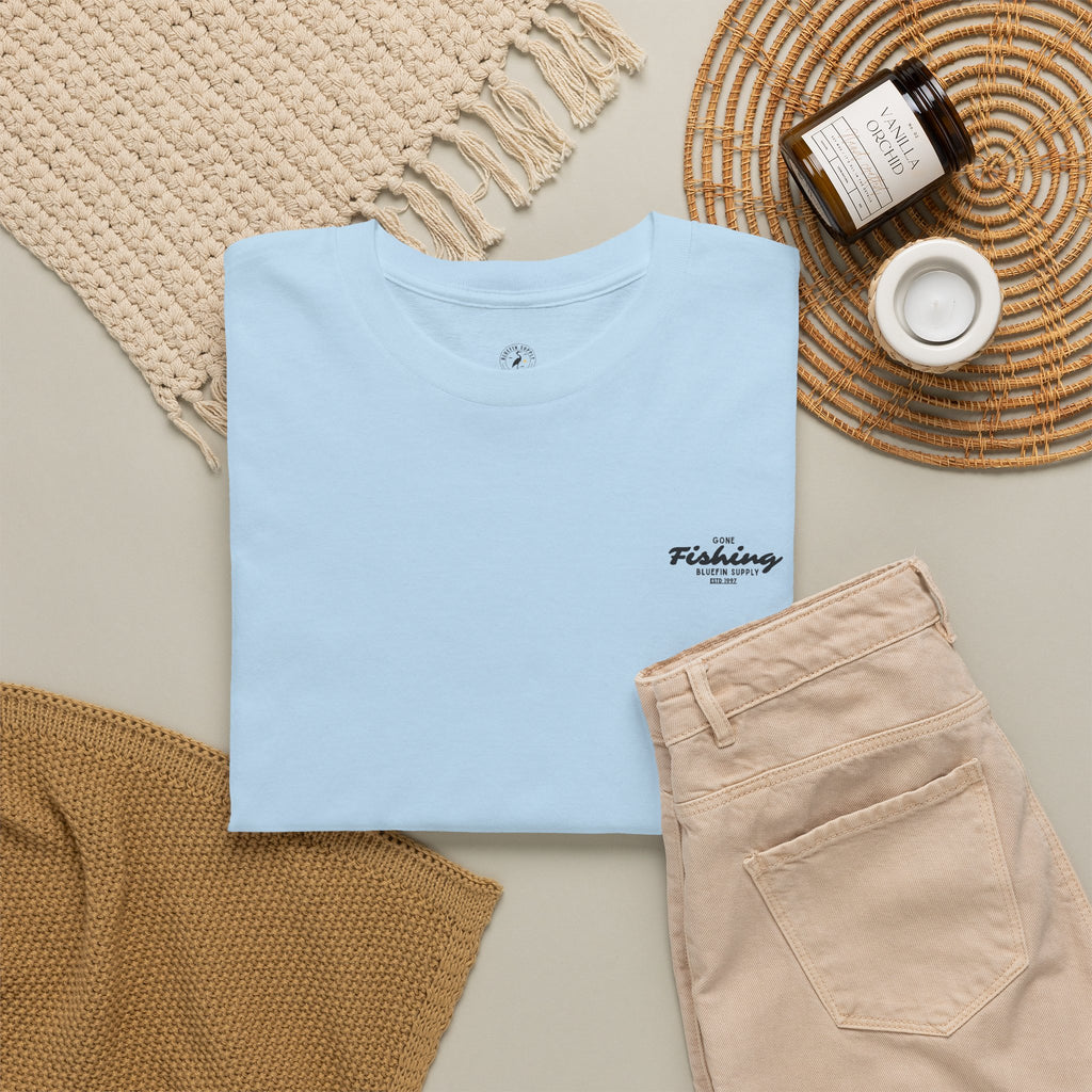 Fishing Graphic Tee — “Gone Fishing” Bluefin Supply T‑Shirt