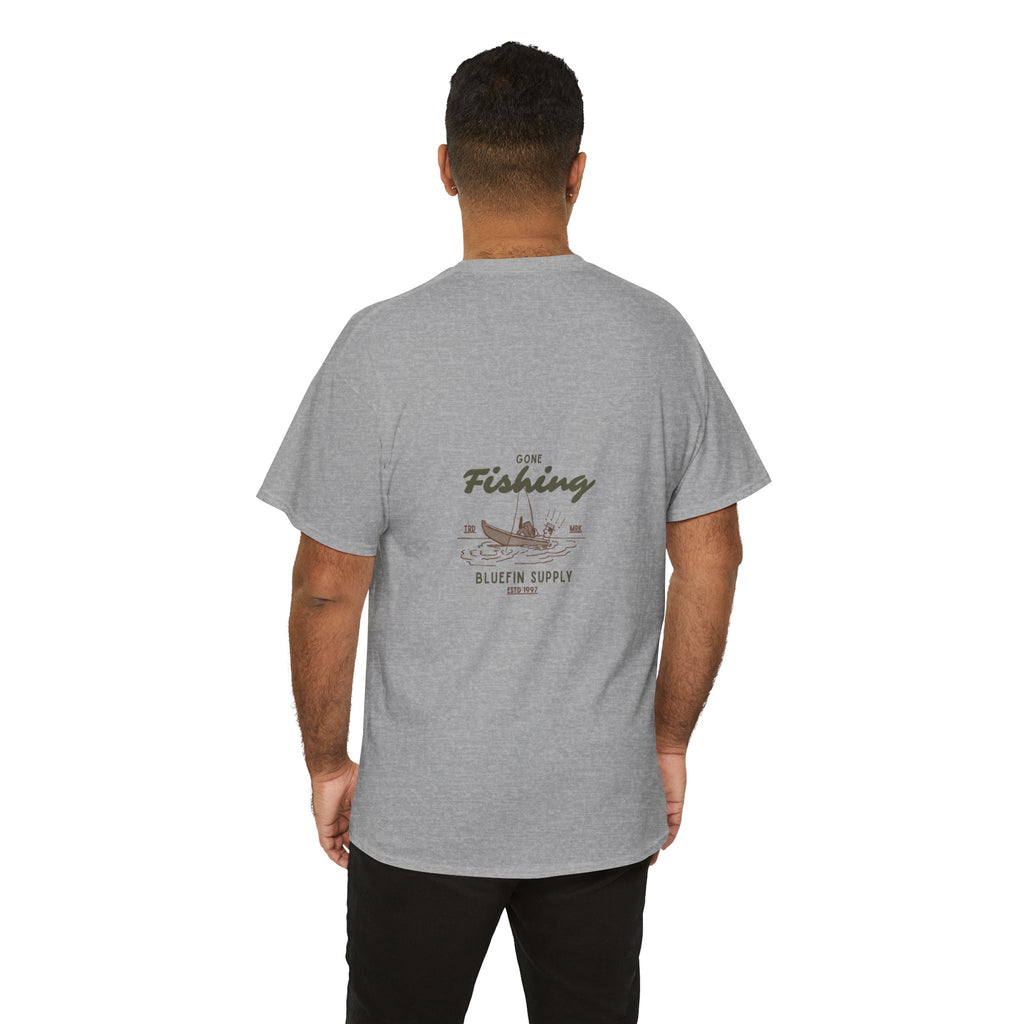 Fishing T-Shirt — 'Gone Fishing' Graphic Tee (Bluefin Supply)