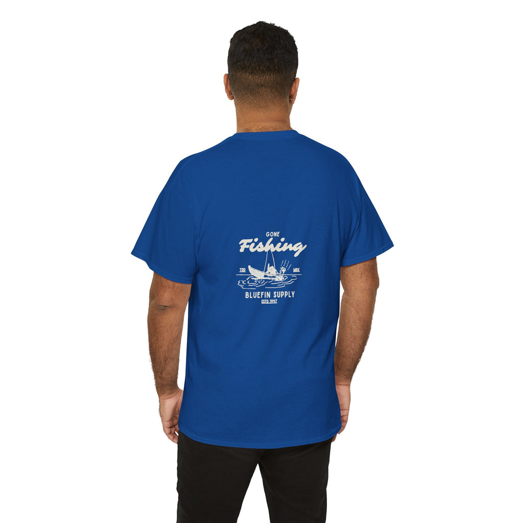 Fishing Tee — 'Gone Fishing' Graphic Cotton Shirt