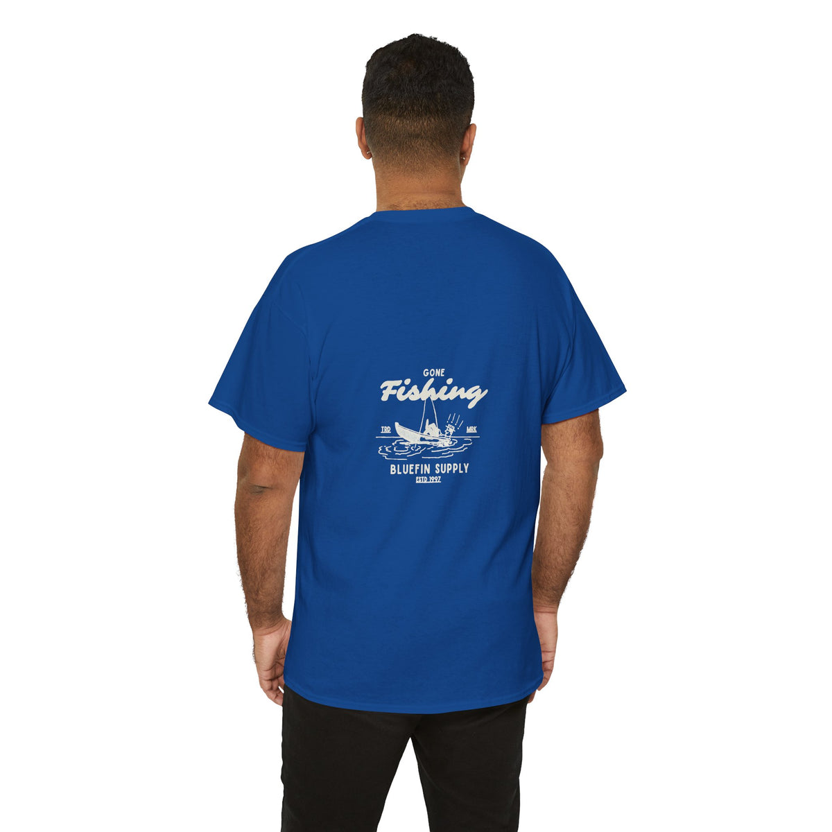 Fishing Tee — 'Gone Fishing' Graphic Cotton Shirt