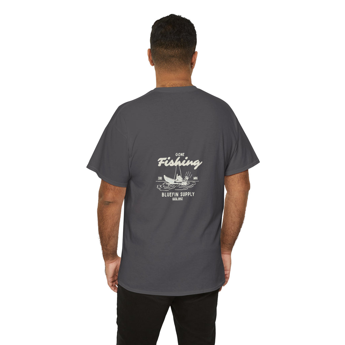 Fishing Tee — 'Gone Fishing' Graphic Cotton Shirt