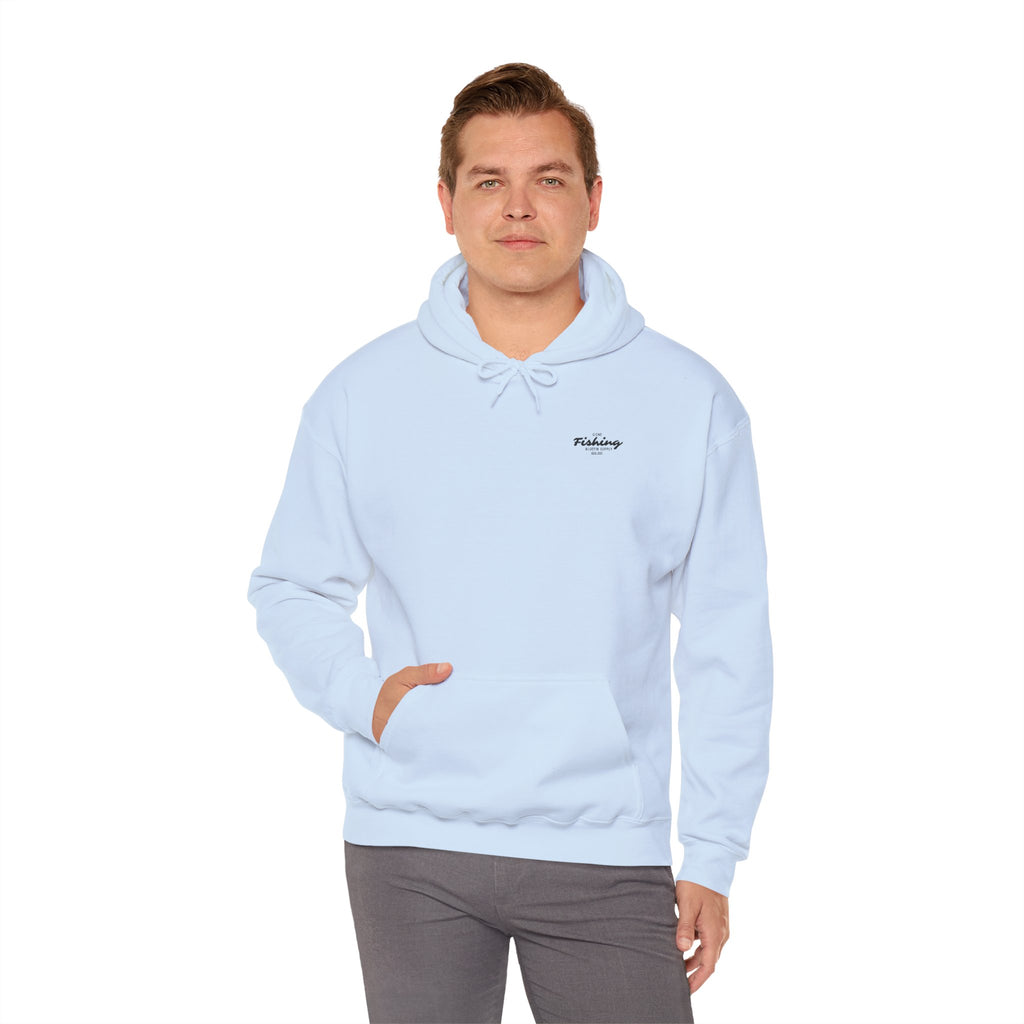 Fishing Graphic Hoodie — 'Gone Fishing' Boat & Fish Back Print